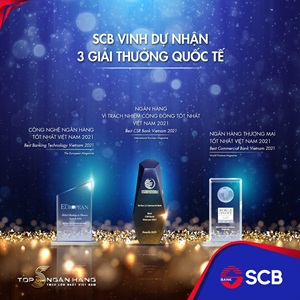 SCB nhận 3 giải thưởng quốc tế